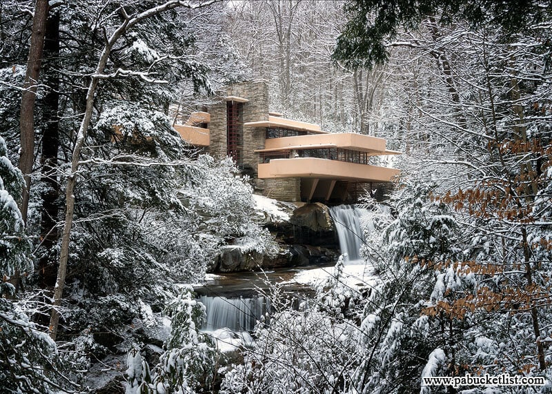 Fallingwater as seen from the "Classic View" on visitors map.