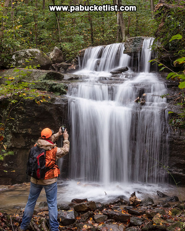 Selfie at Fechter Run Falls, Ohiopyle State Park.