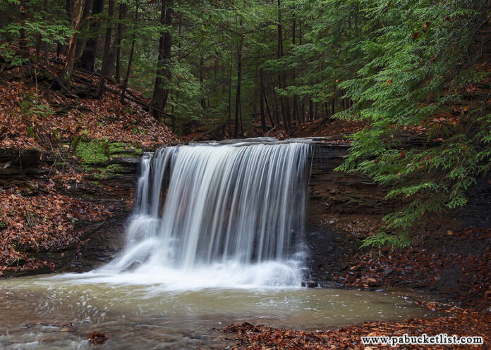 Grindstone Falls at McConnells Mill State Park in Lawrence County, Pennsylvania.
