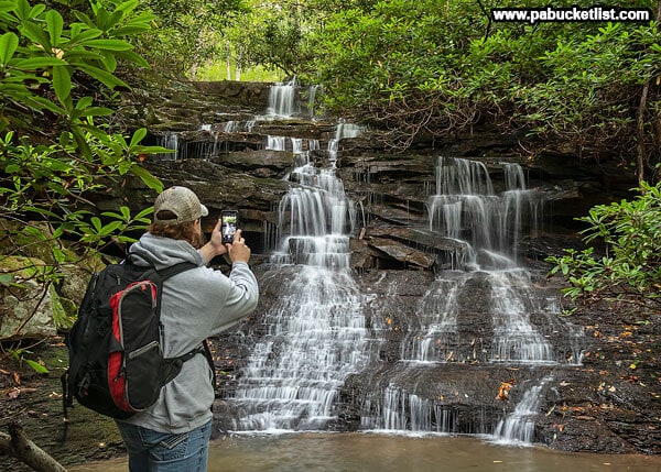 Selfie at Sugar Run Falls, Ohiopyle State Park.