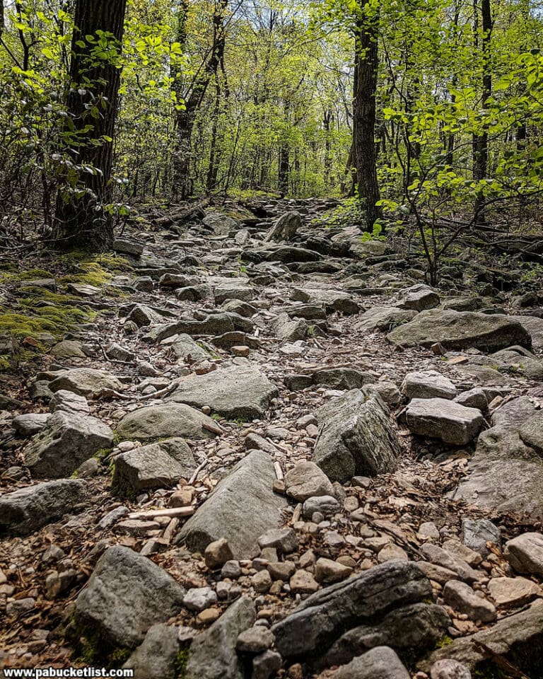 Hiking the Flat Rock Trail at Colonel Denning State Park