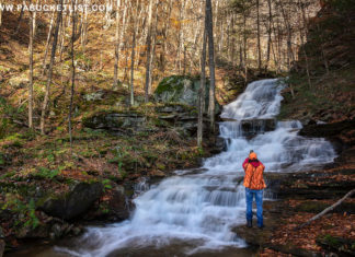 Rusty Glessner at Hounds Run Falls in the Loyalsock State Forest.