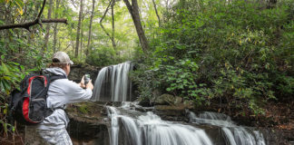 The author at Cole Run Falls in the Laurel Highlands.