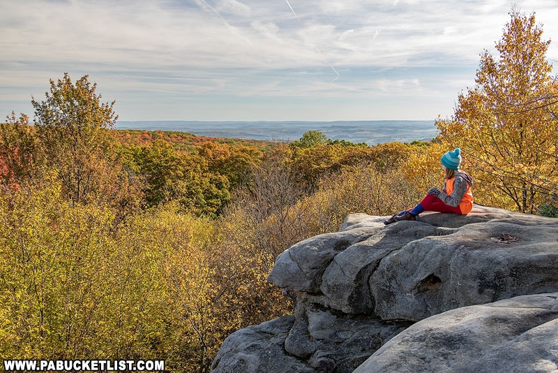 An October morning at Beam Rocks in the Forbes State Forest.