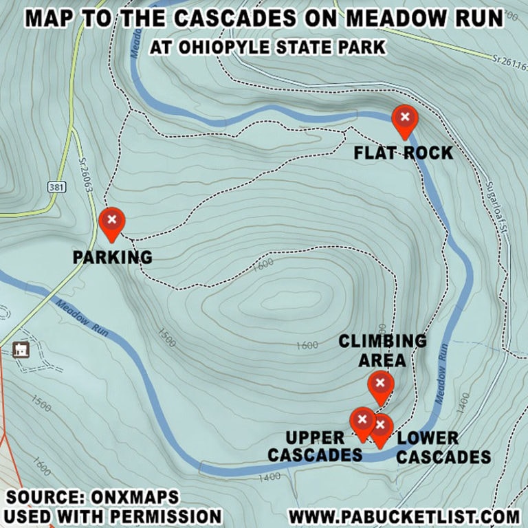 Exploring the Cascades Along the Meadow Run Trail at Ohiopyle State Park