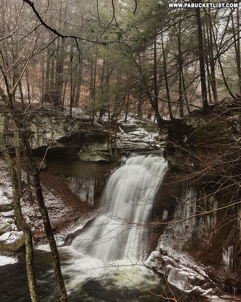 Looking down on Sullivan Falls from the top of the switchback trail.