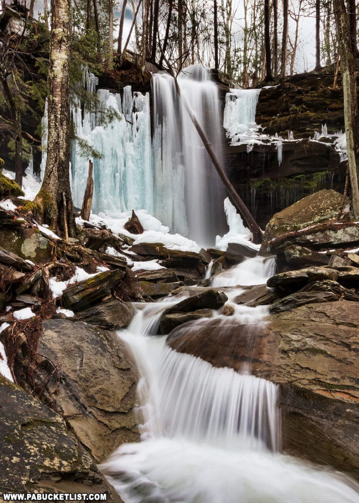 Spring thaw at Jacoby Falls in Lycoming County.