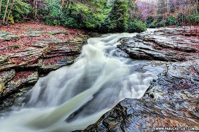 Long exposure from the Natural Water Slides at Ohiopyle State Park.