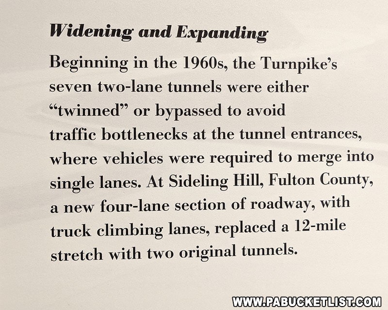 An informational plaque about the Sideling Hill Tunnel at the PA State Museum in Harrisburg.