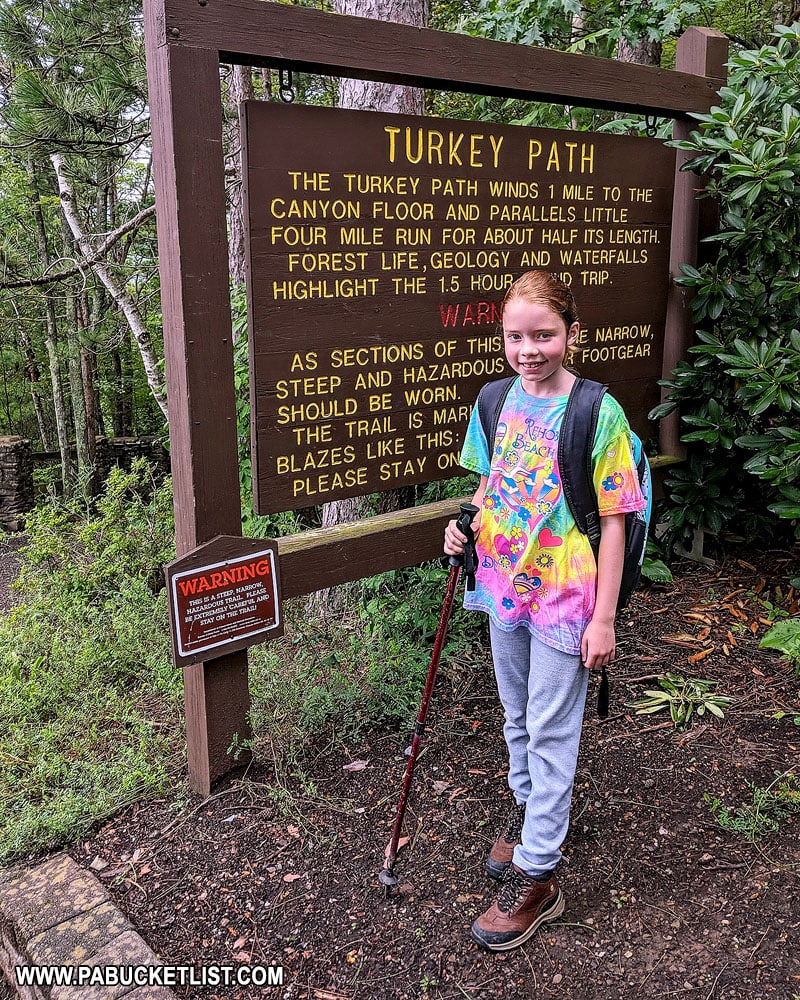 Turkey Path trailhead at Leonard Harrison State Park in Tioga County.