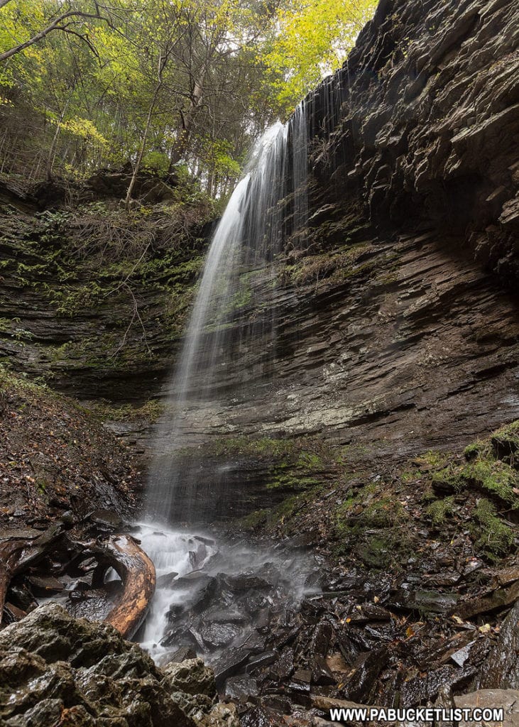 Waterfall on an unnamed tributary of Campbells Run in the Pine Creek Gorge of Pennsylvania