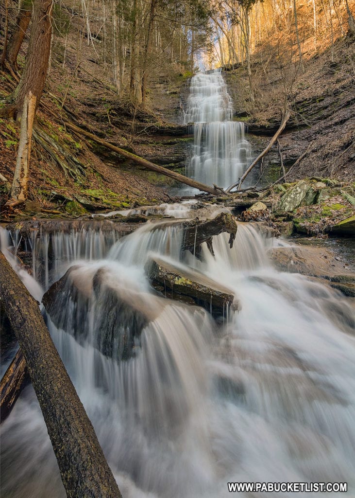 Lower Bear Run Falls in the Pine Creek Gorge of Pennsylvania