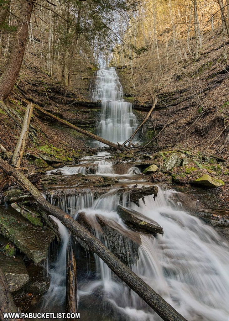 Lower Bear Run Falls just above Pine Creek in Tioga County Pennsylvania