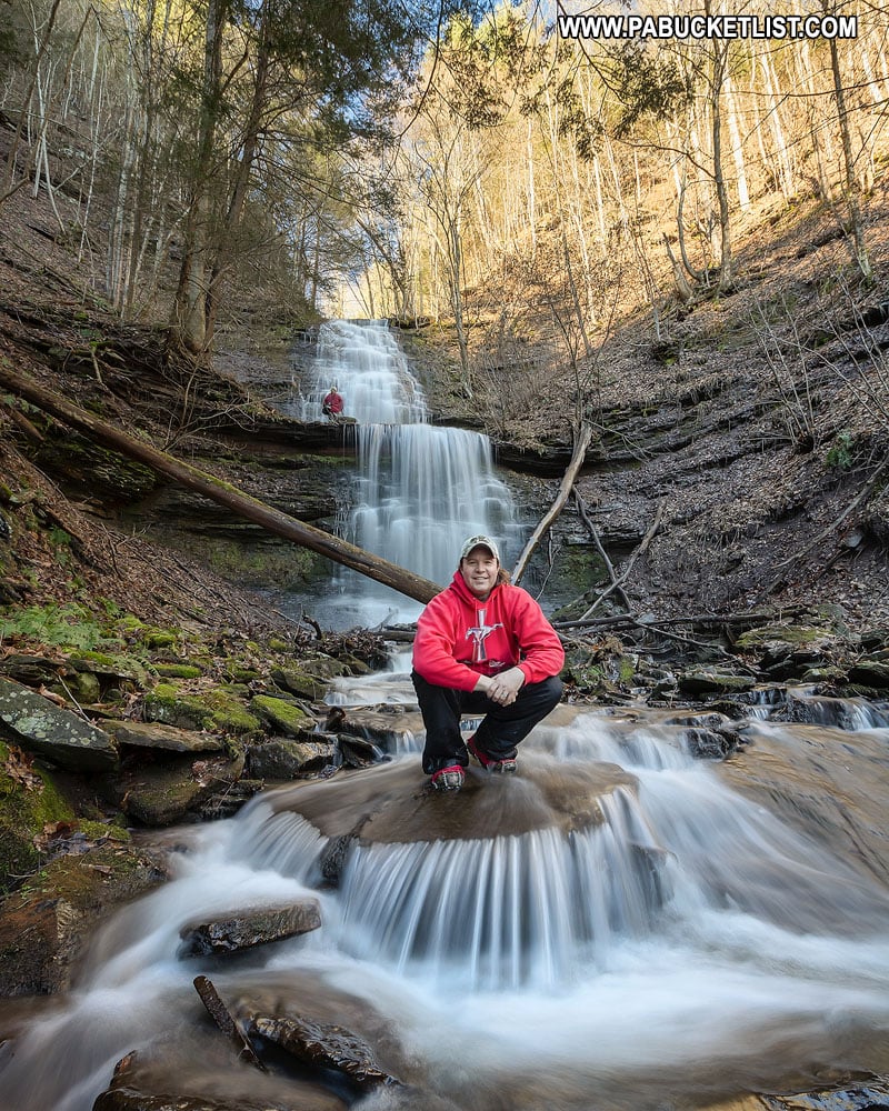 Rusty Glessner at Lower Bear Run Falls in Tioga County Pennsylvania