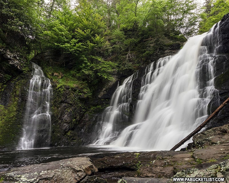 The bottom tier of Raymondskill Falls in PIke County.