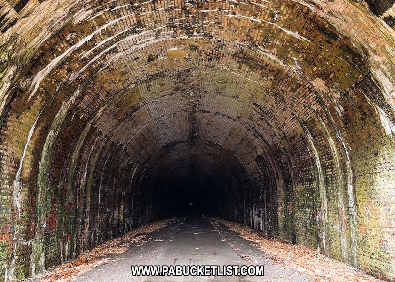 The Rockland Tunnel along the Allegheny River Rail Trail in Venango County PA.