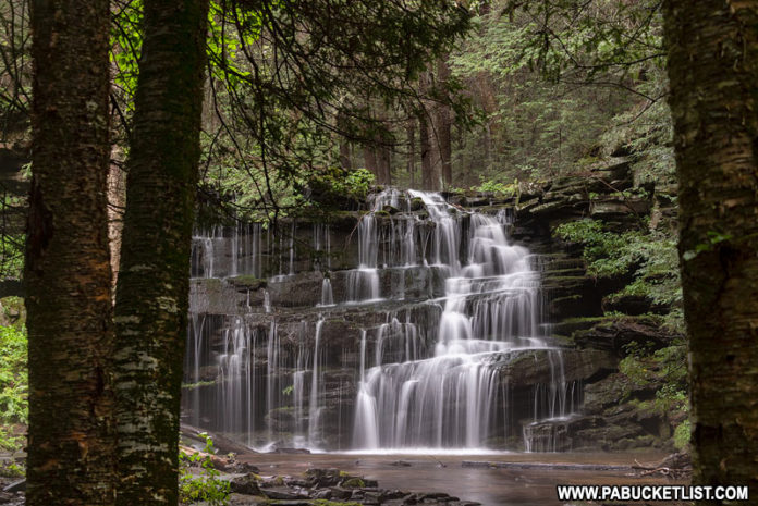 Rosecrans Falls in Clinton County Pennsylvania on a summer morning.