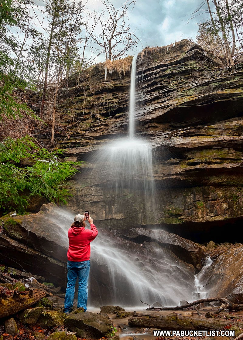 Rusty Glessner at Alpha Falls at McConnells Mill State Park