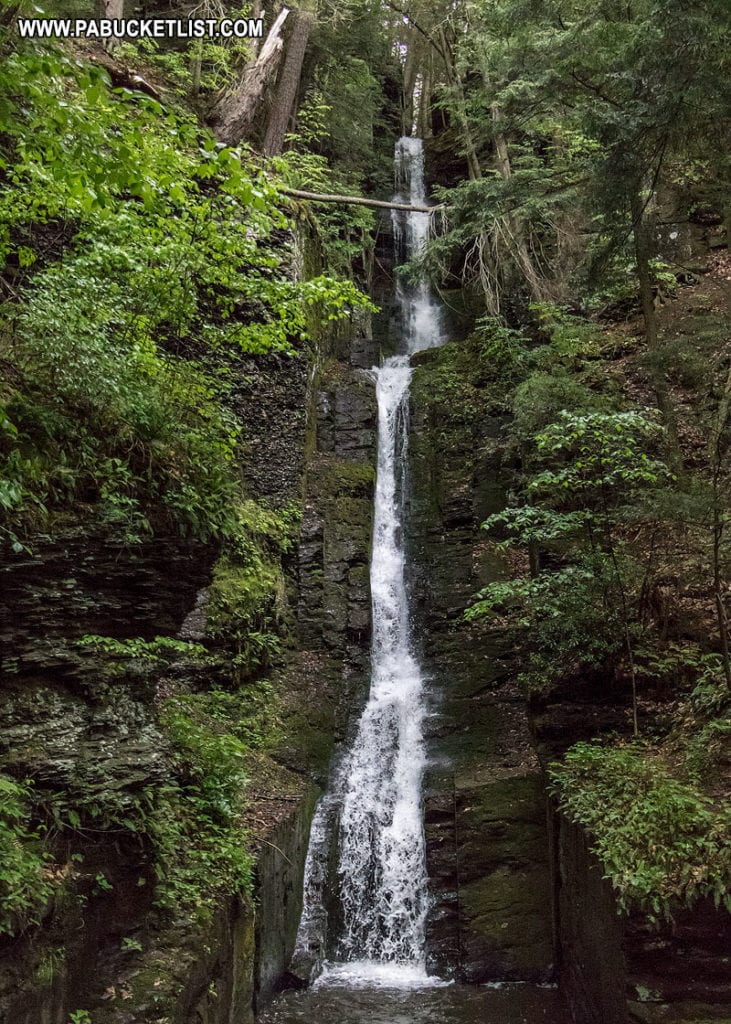 Silverthread Falls in Pike County, Pennsylvania.
