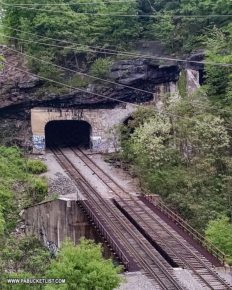 Train tunnel near Nay Aug Falls in Scranton Pennsylvania