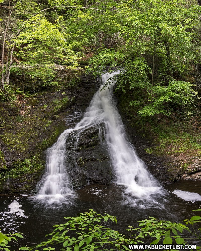 Unnamed waterfall along Hornsbeck Creek in Pike County Pennsylvania.