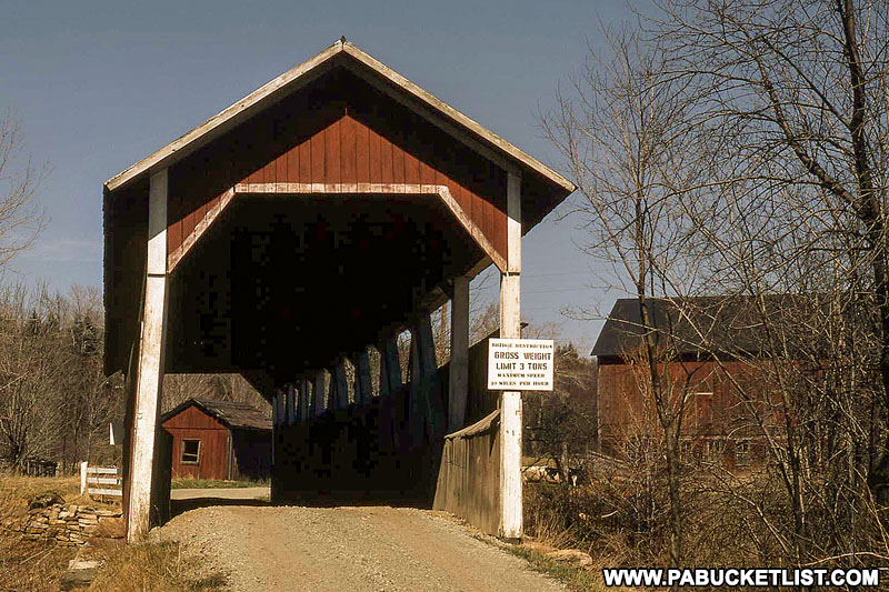 The Glessner Covered Bridge in 1972 Somerset County Pennsylvania