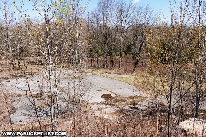 Remains of the nuclear jet engine testing complex in the Quehanna Wild Area.