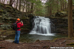 Rusty Glessner at Sand Run Falls along the Mid State Trail