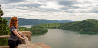 Observation area at Hawn's Overlook above Raystown Lake.