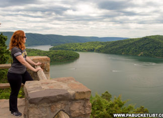 Observation area at Hawn's Overlook above Raystown Lake.