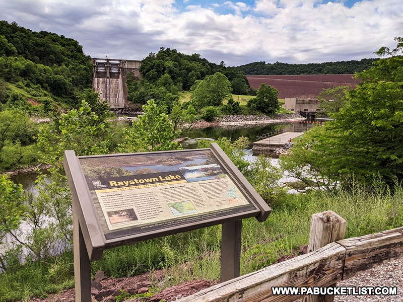 The Raystown Dam Overlook in Huntingdon County.