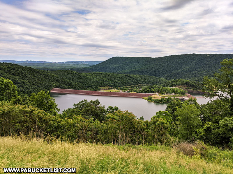 The view from Ridenour Overlook at Raystown Lake.