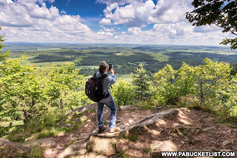 Exploring Indian Lookout in the Rothrock State Forest.