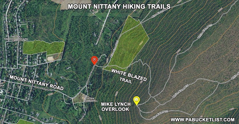 How to find the Mike Lynch Overlook on Mount NIttany.