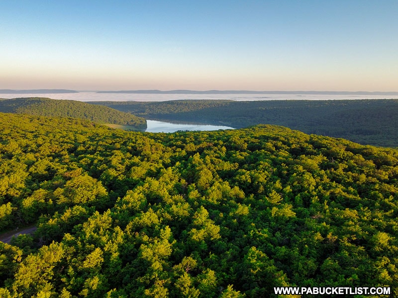 Deer Valley Lake as viewed from Mount Davis Observation Tower in Somerset County PA