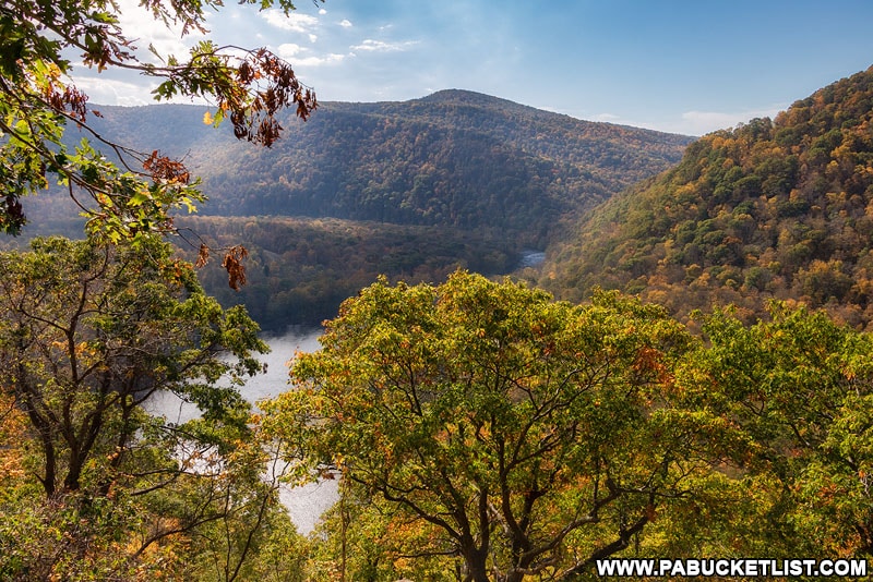 The Youghiogheny River Overlook along the Laurel Highlands Hiking Trail.