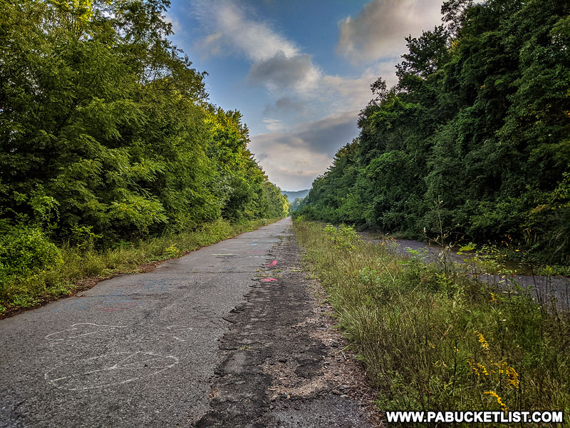 The Abandoned PA Turnpike trail in Bedford County.