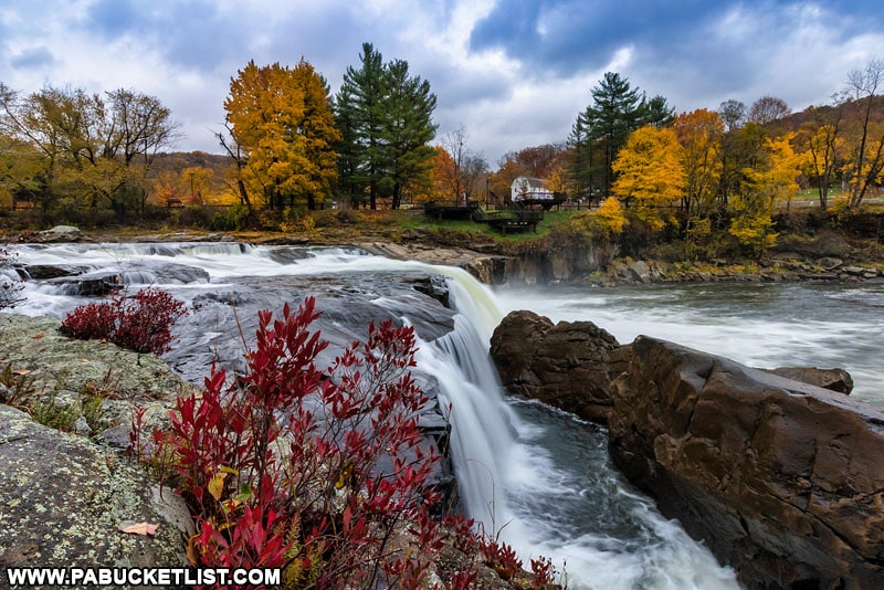 Fall foliage at Ohiopyle Falls in Fayette County.