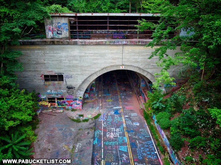 Rays Hill Tunnel Abandoned PA Turnpike View From Above September 2020  768x576 