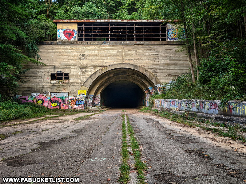 Sideling Hill Tunnel on the Abandoned PA Turnpike in September 2020.