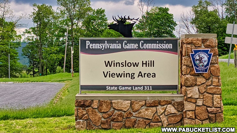 Winslow Hill elk viewing area along Winslow Hill Road.