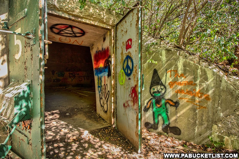 Doorway to Alvira bunker number 5.