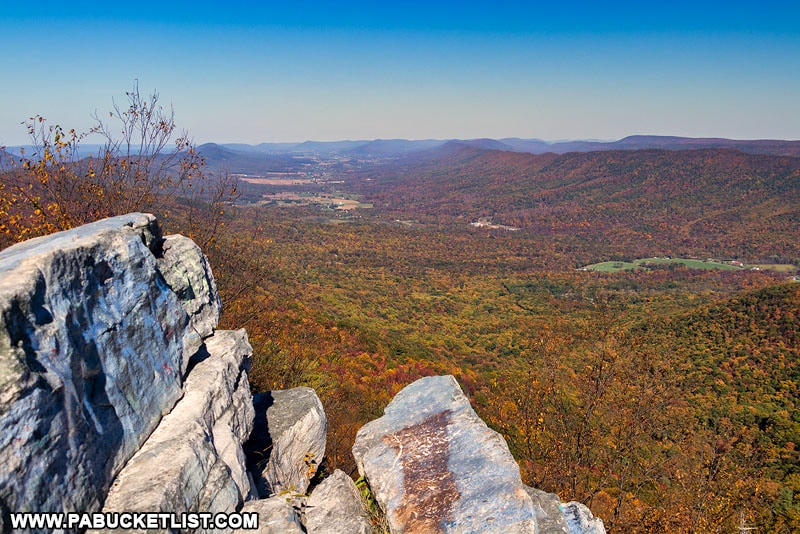 An autumn afternoon at Big Mountain Overlook in the Buchanan State Forest