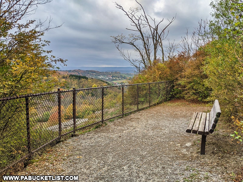 The middle overlook at Chimney Rocks Park in Blair County.
