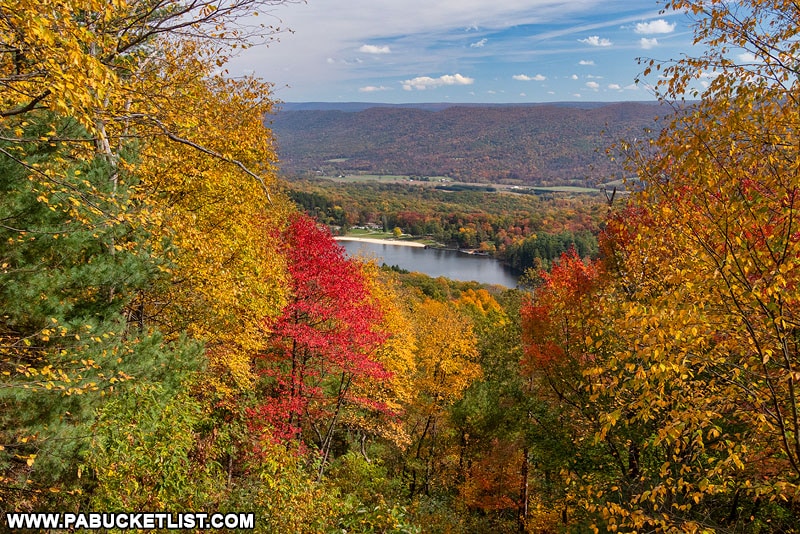 An autumn day at Cowans Gap Overlook in Fulton County Pennsylvania.