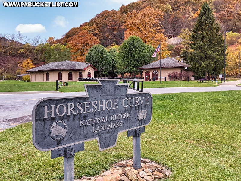 Approaching the Horseshoe Curve Visitor Center in Altoona.