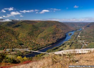 Fall foliage as viewed from Hyner View State Park near Renovo PA