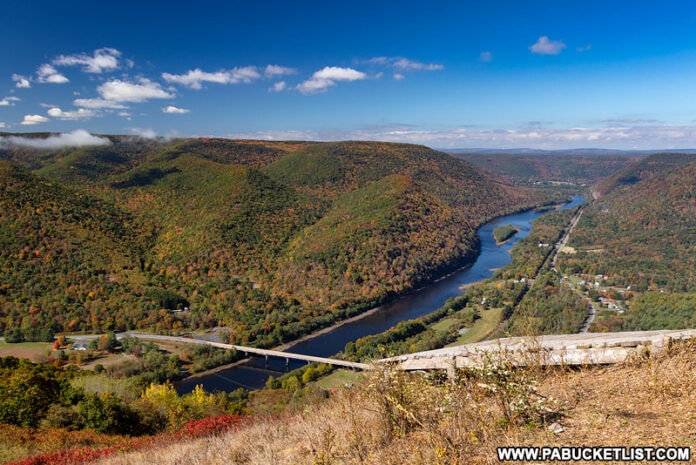 Fall foliage as viewed from Hyner View State Park near Renovo PA
