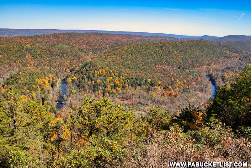 Penns View overlooking Penns Creek in the Bald Eagle State Forest.