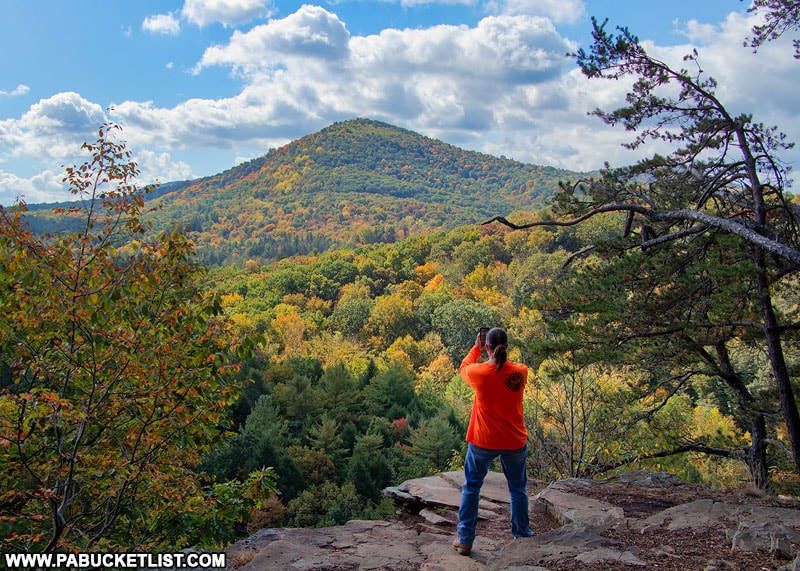 The Ledges Trail Overlook in Huntingdon County at Trough Creek State Park.